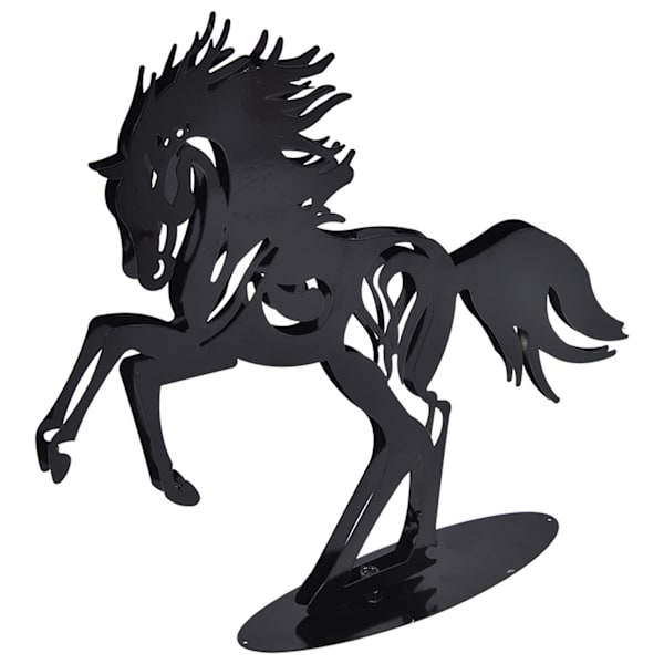 Hestestatue med utsøkte detaljer, unikt design, rustbestandig, håndverk for hjemmekontordekorasjon, løpende hest