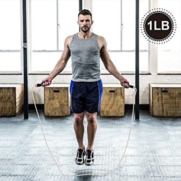 Viktad hopprep med justerbar längd, Fitness för vuxna, Cardio Boxing Uthållighetsträning