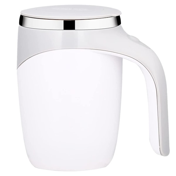 380mL självrörande mugg med lock Automatisk magnetomrörande kaffekopp Elektrisk rostfritt stål självblandande kaffekopp för kaffe Mjölk Kakao Varm