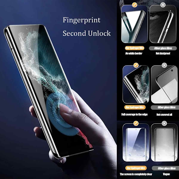 Heldækkende Galaxy S20 Plus Skærmbeskytter Nanoedge Beskyttelsesplast transparent