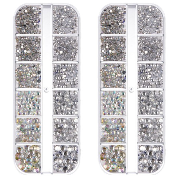 Kristaller Flatback Rhinestones, för nageltelefondekorationer