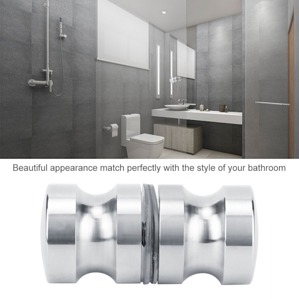 Single Hole Solid Sliding Door Handle Stainless Steel Bathroom Glass Door Handle Accessories