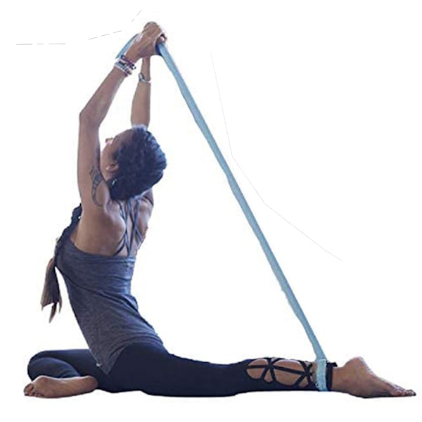 Yogaband med Justerbar D-Ring, Förbättra Flexibilitet & Styrka för Yoga Stretching Fitness