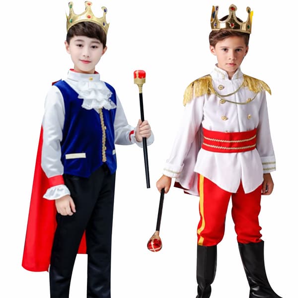Prins Charming-kostume til drenge til Halloween blå blue 100cm