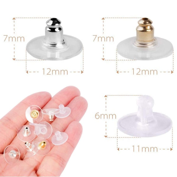 Ørestikker med Pad Ball Clutch Ørestikker Sikkerhedsbakker Rustfrit Stål Stopper Møde Ørestikker