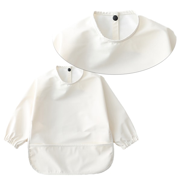 Vanntett Langarmet Baby-Smekker for Jente – Vanntett Smekker - Tørk Av, Vaskbar - Langarmet Smekker for Babyer