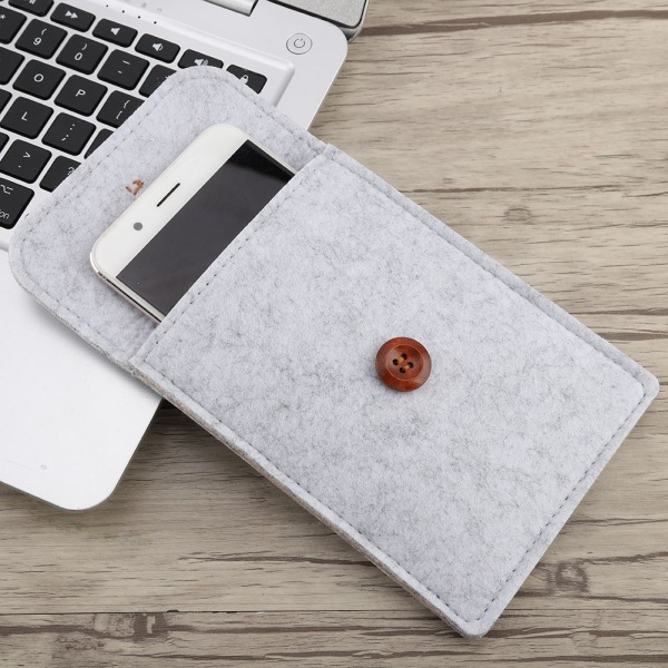 Multifunktions ullfilt plånboksväska Kortficka Smart Phone