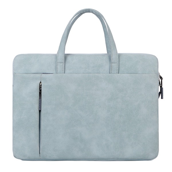 PU-lær Laptopveske, 360° Beskyttende Laptop Sleeve Veske Multifunksjonell Aktetaske