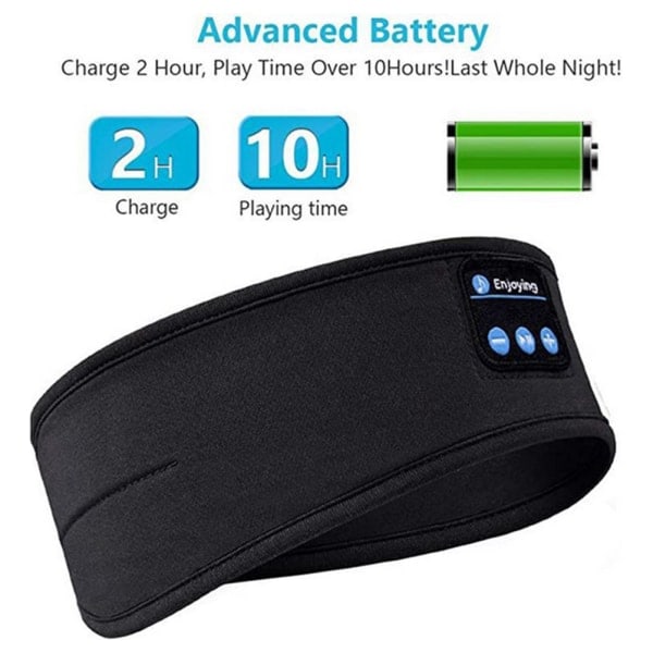 Trådlöst Stereo Pannband Bluetooth Sleep Music Hörlurar – Grå