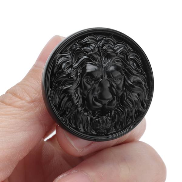4-pakks Lion Head Dørhåndtak i Sinklegering - Moderne Antikk Tegneserie Solid Skuffeknapp Sirkulær Enkelt Hull Spenne Hånd399 Lion Head Svart
