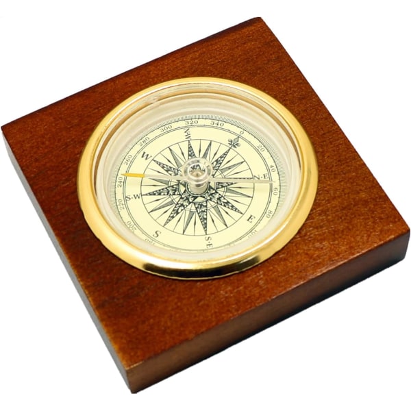 One Piece - Trälåda kompass - 73 x 73mm