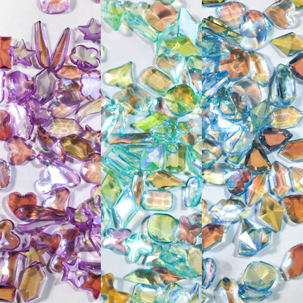 3D Nagelkonst Aurora Rhinestone Multi-forma Blandade Nagelkristaller Hantverk Glansiga Nagelkonst Dekoration DIY Nagelkonst Design