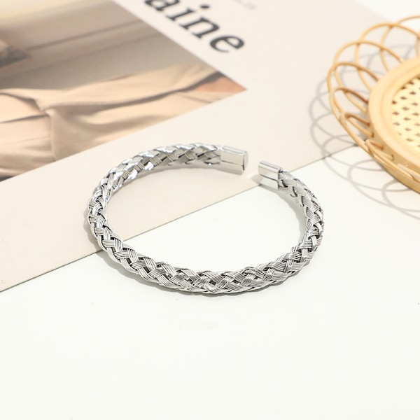 Armbånd med mansjett, kjedearmbånd for kvinner Unik vevd hvete Fødselsdagsgaver