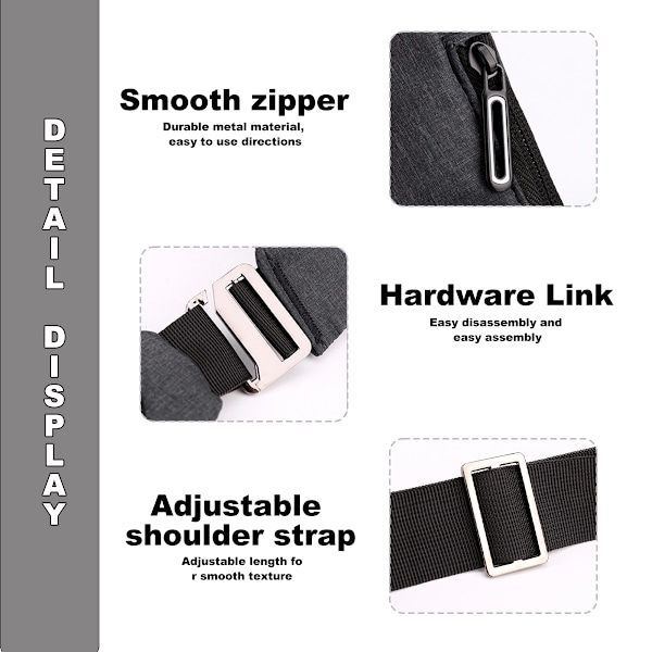 Crossbody-ryggsäck, rese-ryggsäck, midjeväska för män, bärväska