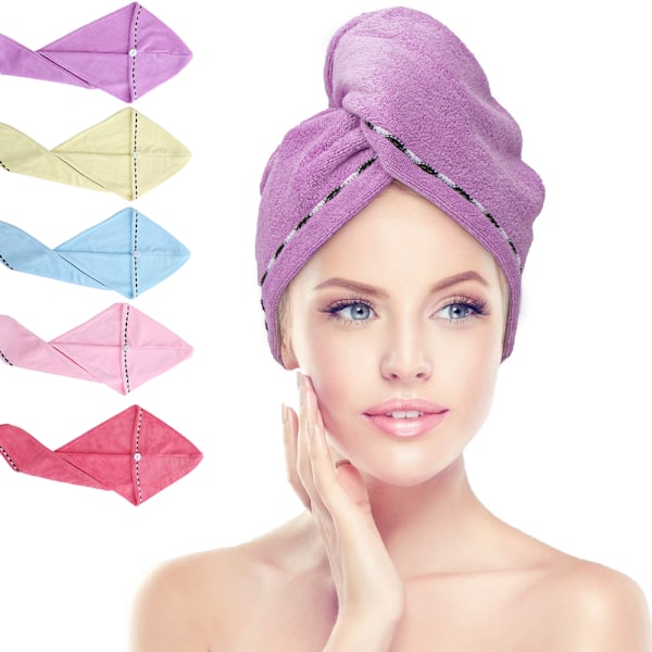 Hårhanddukar för kvinnor, 3-pack Supermjuka Absorberande Mikrofiber Turban Twist Hår Wrap