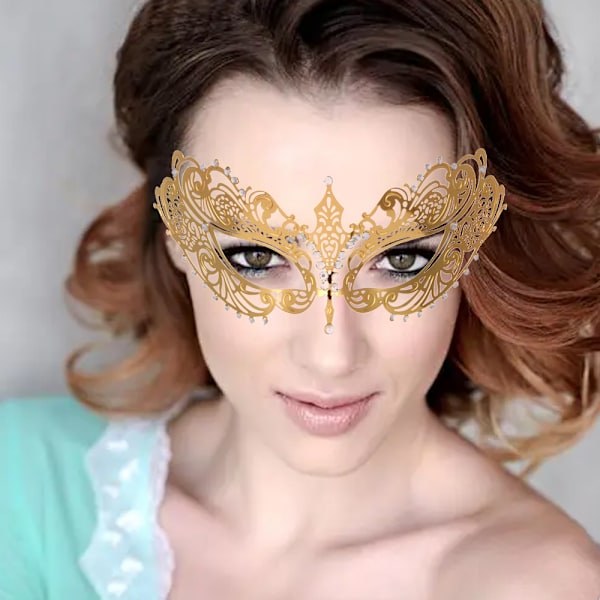 Maskerademaske for kvinner, øyemaske for fest, ball, kostyme, karneval, retro masker
