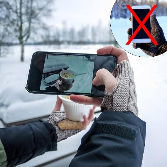 Strikkede armhansker for kvinner Vinter Termiske fingerløse hansker Varme håndleddsarmvarmere[TT]