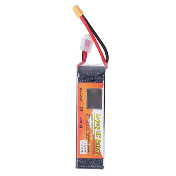 3500mAh Lipo Batteri 80C Urladdningshastighet 14.8V 4S XT60 Kontakt RC Batteri Ström för RC Helikopter Bil