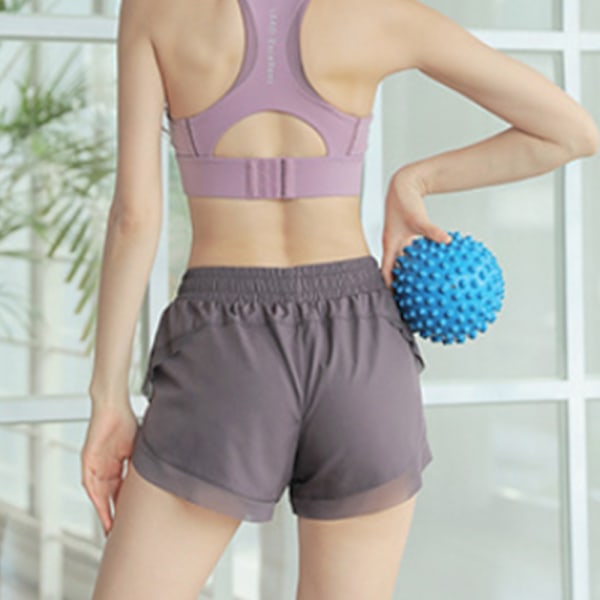 Damshorts för Löpning Lättvikts Snabbtorkande Högmidjade Tränings Sport Shorts med Fickor