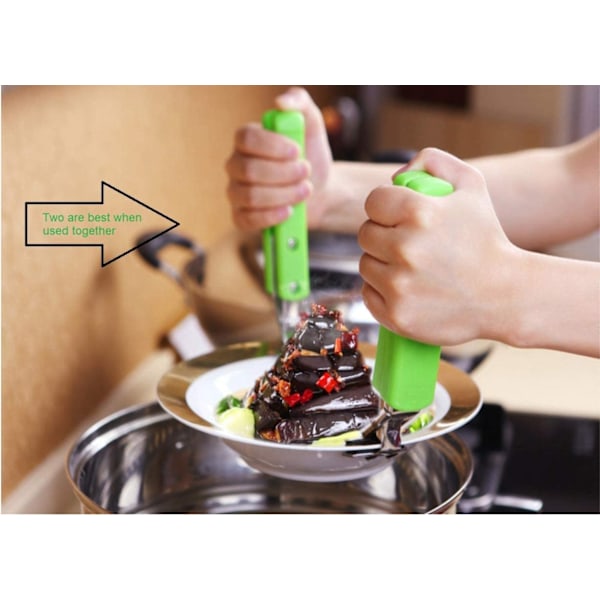 2pcs Anti-hot Plate Gripper Bowl Clip Stainless Steel Folding