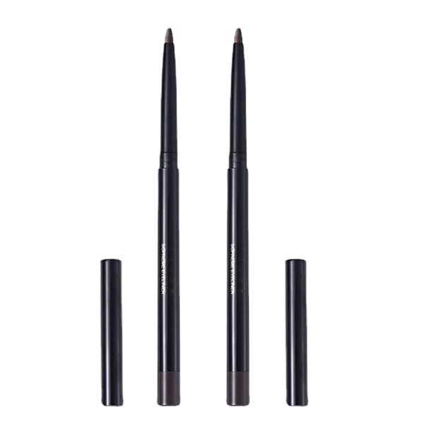 Långvarig Eyelinerpenna, Mjuk & Bländbar Makeup, Smudge-resistent Penna Eyeliner Svart & Djupbrun