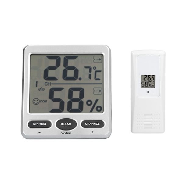 Trådløs Termometer Hygrometer Digital Temperatur Luftfugtighedsovervågning til Indendørs Udendørs Babyværelse (TS-WS-07-X1)