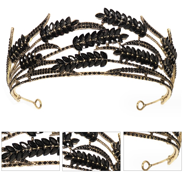 Bryllupshovedpynt til bruden - Hårpynt Bryllupshovedbånd Tiara Bladhovedbånd Krone Tiara Brudesølvhovedpynt