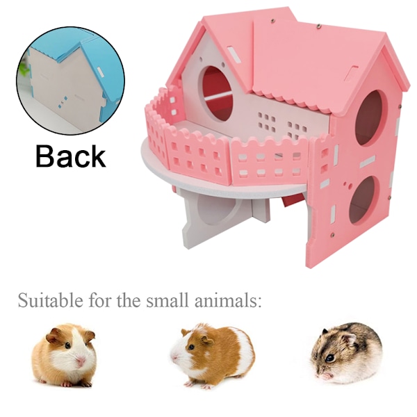 Hamstergömställe, Montera Hamster Hut Villa, Burhabitat Dekor Tillbehör, Leksaker för Hamster Hamster Sovrum
