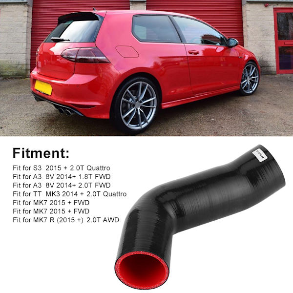 Turboahtimen imuputken suorituskykyinen imuletku sopii A3 8V/TT MK3/S3 2.0T 1.8T EA888-moottorille