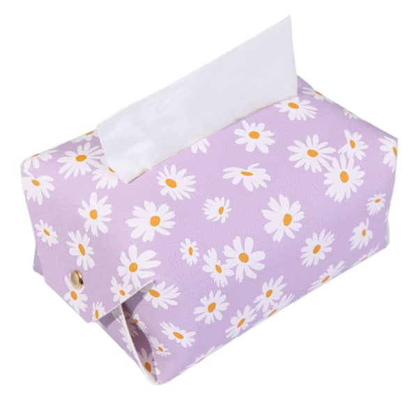 Tissue Box Cover, PVC-läder rektangulärt Tissue- case för