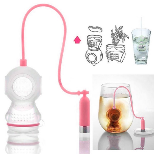 Innovativ Teinfuser i Silikon med Dykkerform, Sil for