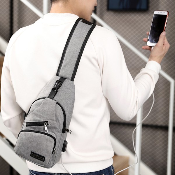 Vattentät Slingväska Crossbody Ryggsäck för Män Kvinnor Sling Ryggsäck Vandring Dagryggsäck Multifunktionell Cross Body Bröstväska