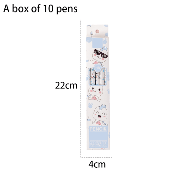 Pennor, 10 pennor per förpackning, Lämplig för skola, student, konst, nybörjare, teckning