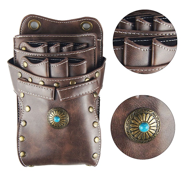 Saxpåse Holster med Bälte för Frisörer, Salongsfrisörer Barberare Saxar