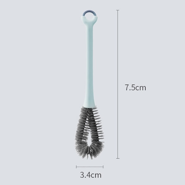 Långskaftad Nylonflaskkvast, 360 Grader Flexibel Flaskrengörare Glasrengörare (2-pack)
