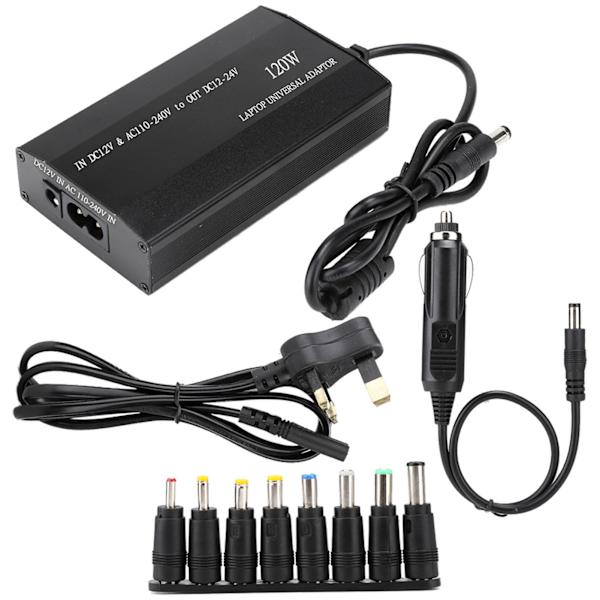 120W Bilströmsladdare för Hushåll Universal med 8 st DC-adaptrar 110-240V