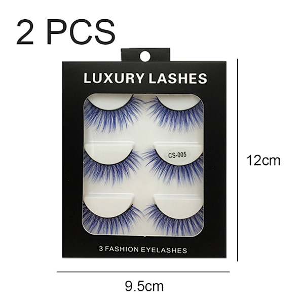 6 Par Fluffiga Fransar 3D Mink Fransar Långa Tjocka Falska Fransar Fransar Makeup Mink Fransar