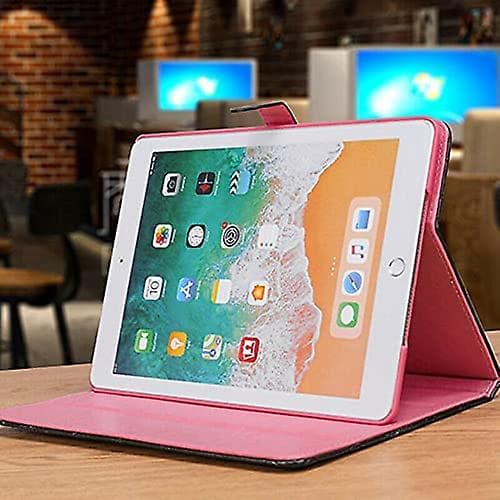 Ipad 10.2 2021/2020/2019 9:e/8:e/7:e generation Fodral, Kron Design Diamant Söt Elegant Pu Läder Smart Auto Sleep/Wake Ställ