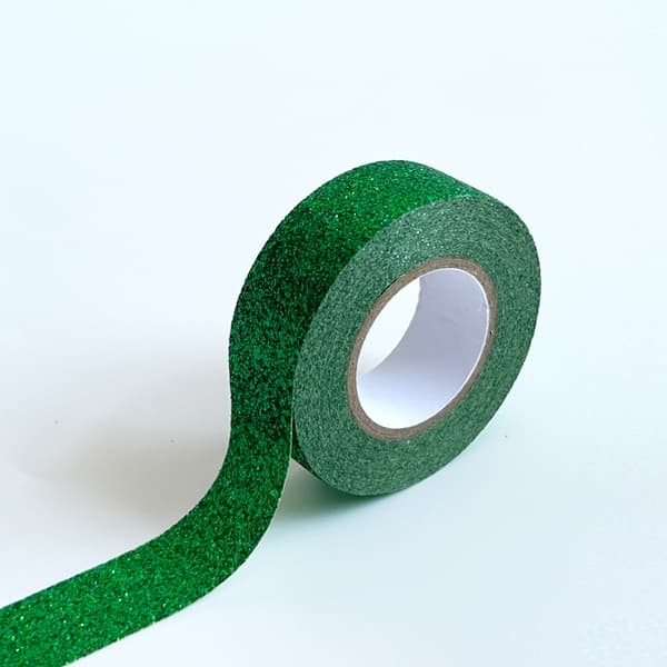 Glitter Washi-teip, 3 ruller 15 mm dekorativ teip, selvklebende glitterdekor, materiale for DIY