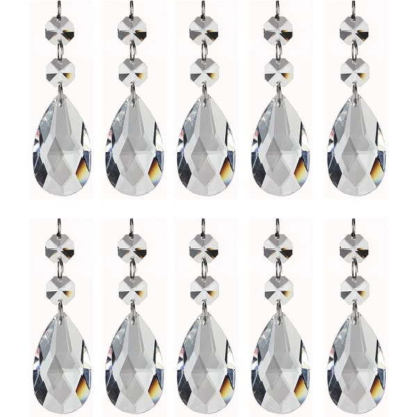 10 PCS Teardrop Crystal Jewelry Pendants Pendant Glass Glass