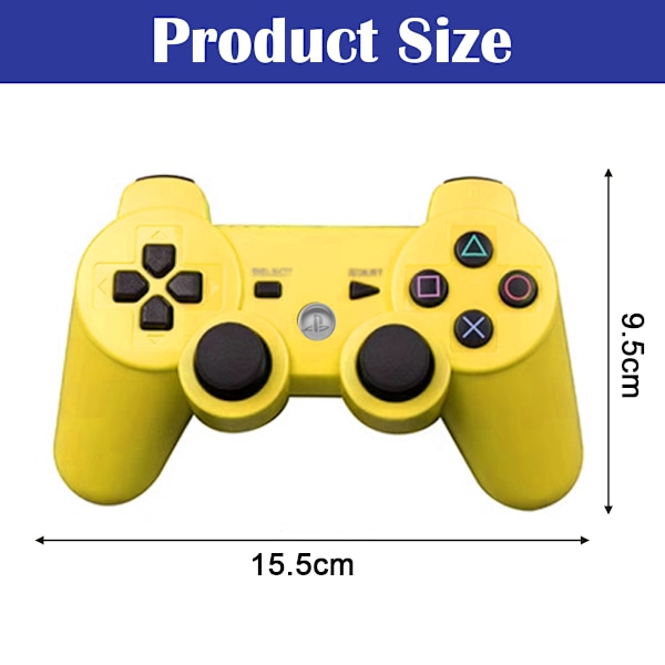 PS3 Bluetooth langaton tärinäohjain ps3 peli langaton ohjain yellow