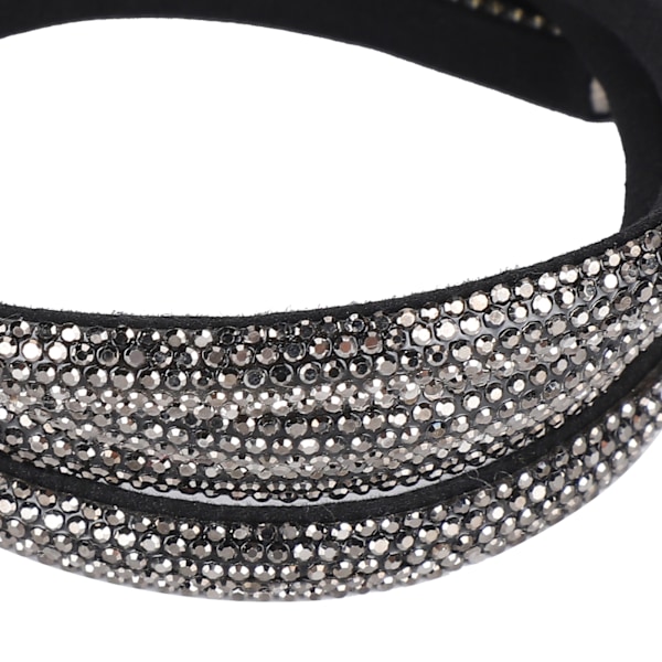 2 st Glasdiamantband Ropkedja 5 rader för Kläder Axelrem Vamp Tillbehör Grå