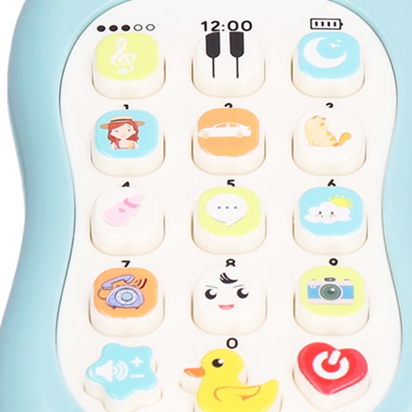 Barnmobiltelefon Leksak Bärbar Baby Lärningsmobiltelefon med Napp Pedagogisk Leksak Present Blå