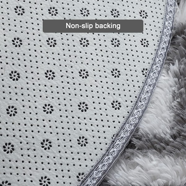 Rund fluffig matta för barn flickrum, 60 cm fluffig cirkelmatta för tonåringars sovrum, plysch luddig matta söt barnkammarematta$Mjuk rund fluffig sovrum