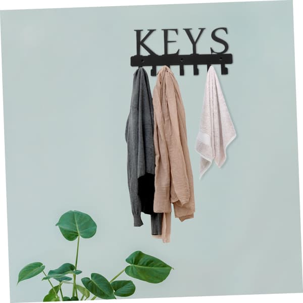 Storage Rack, Wall Key, Hook Rack, English Keys, Iron Clothes and Hat Hanger, Key Hooks, Iron Hooks