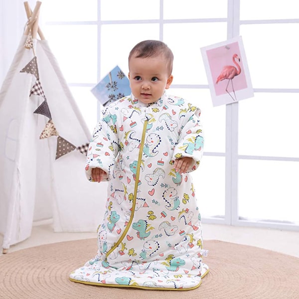 Höst- och vinterbaby anti-sparka artefakt barnpyjamas bomullsstoppad baby vintersovsäck