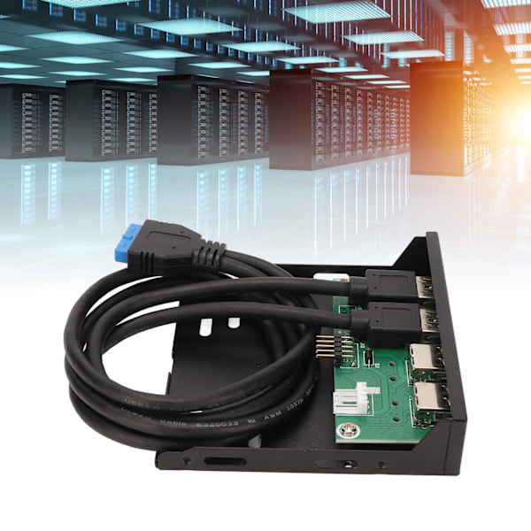 3,5 Tums Frontpanel USB3.0 Hub Hög Hastighet 4 Port Intern Combo Fäste Adapter för PC Desktop 3,5 Tums Diskett Fack