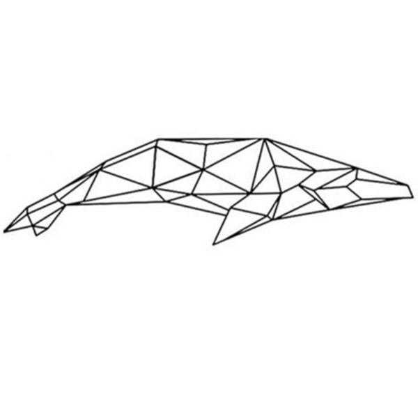 Geometriska delfinsnidade väggdekaler för att leva