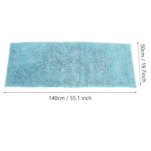Chenille Anti-Skli Matt, Vann-Absorberende, Ikke-Skli Matte, Bad, Stue (Blågrønn)