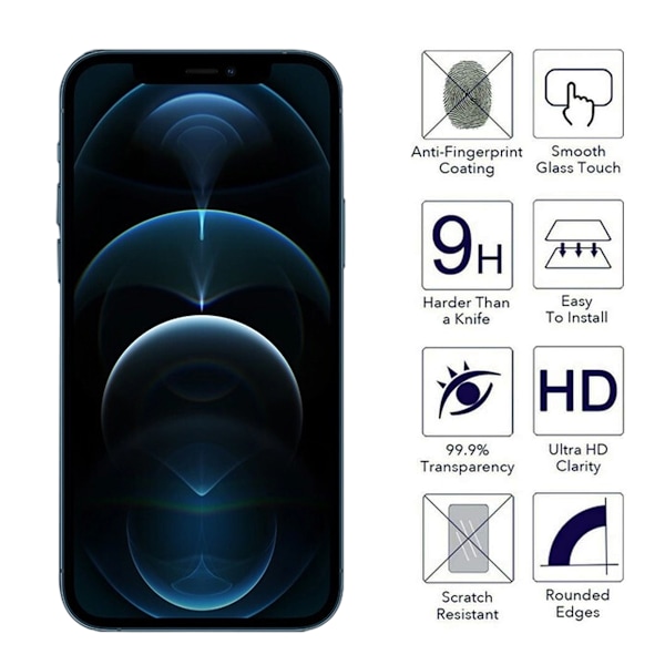 3 stk. Hærdet glas iPhone 11 Pro Max Skærmbeskytter Transparent